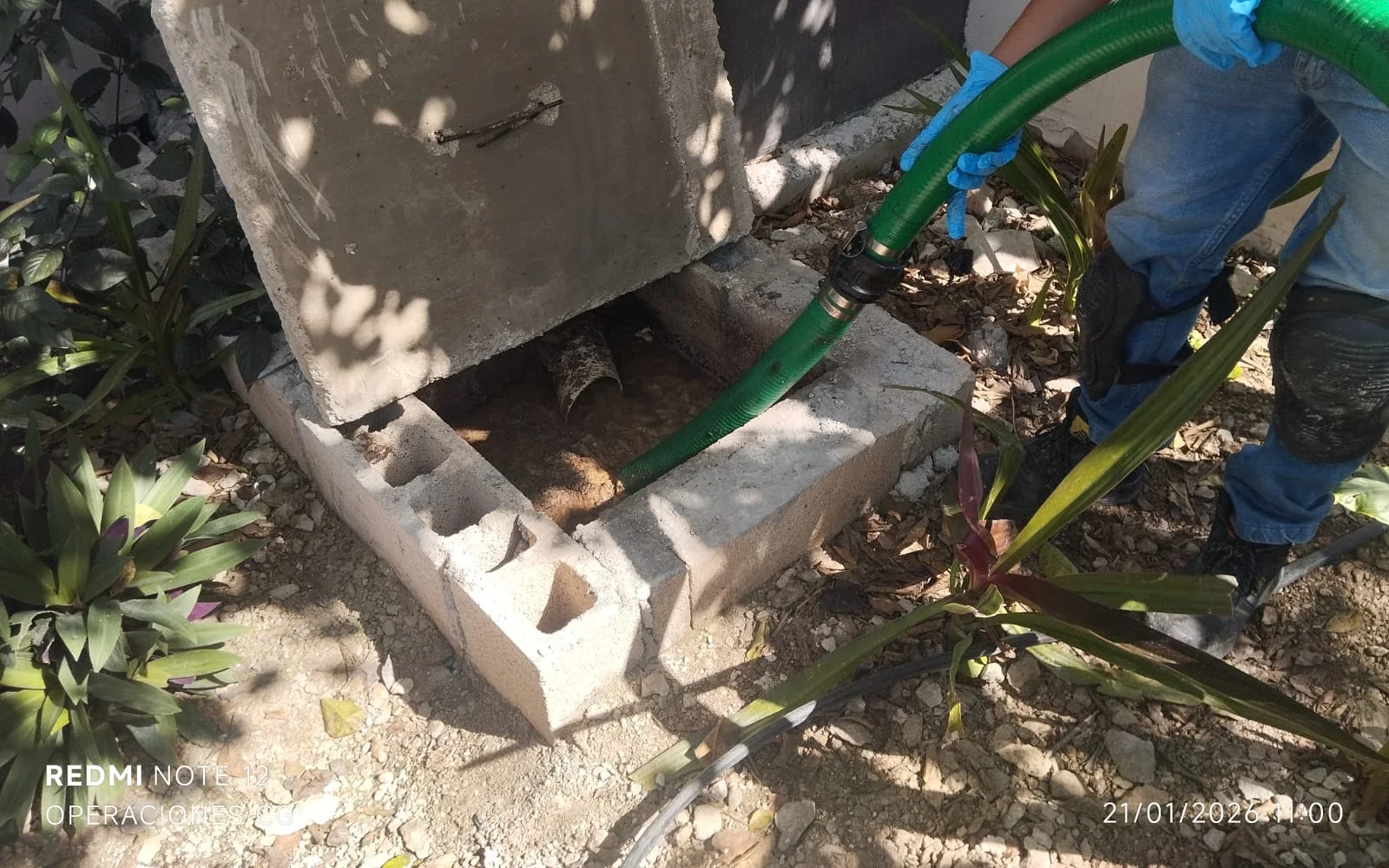 Limpieza técnica de un pozo sanitario